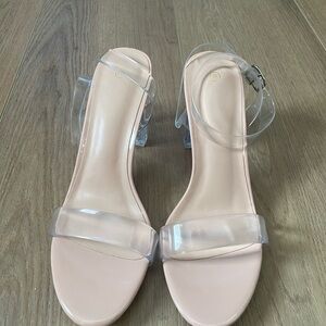 Clear Strap Block Heels – Size 9.5